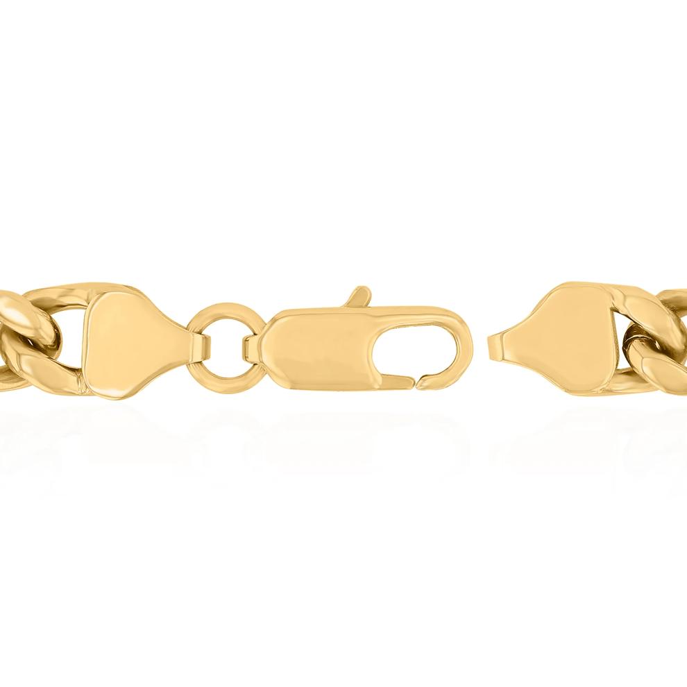 Curb Bracelet in Yellow Ion-Plated Stainless Steel, 7.5MM, 8.5" – Image 3 of 3
