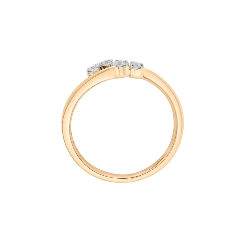 Diamond Open Bypass Ring in 10K Yellow Gold &#40;1/10 ct. tw.&#41; – Image 2 of 5