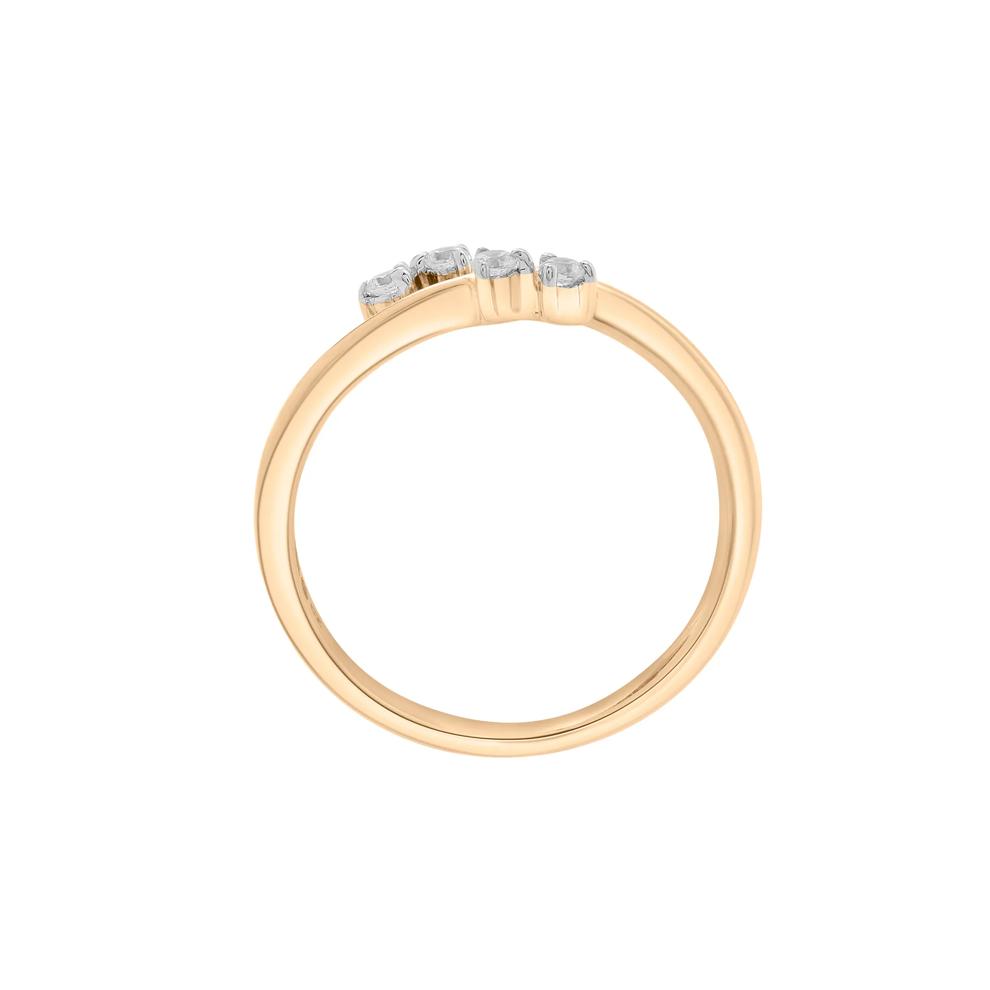 Diamond Open Bypass Ring in 10K Yellow Gold (1/10 ct. tw.) – Image 2 of 5