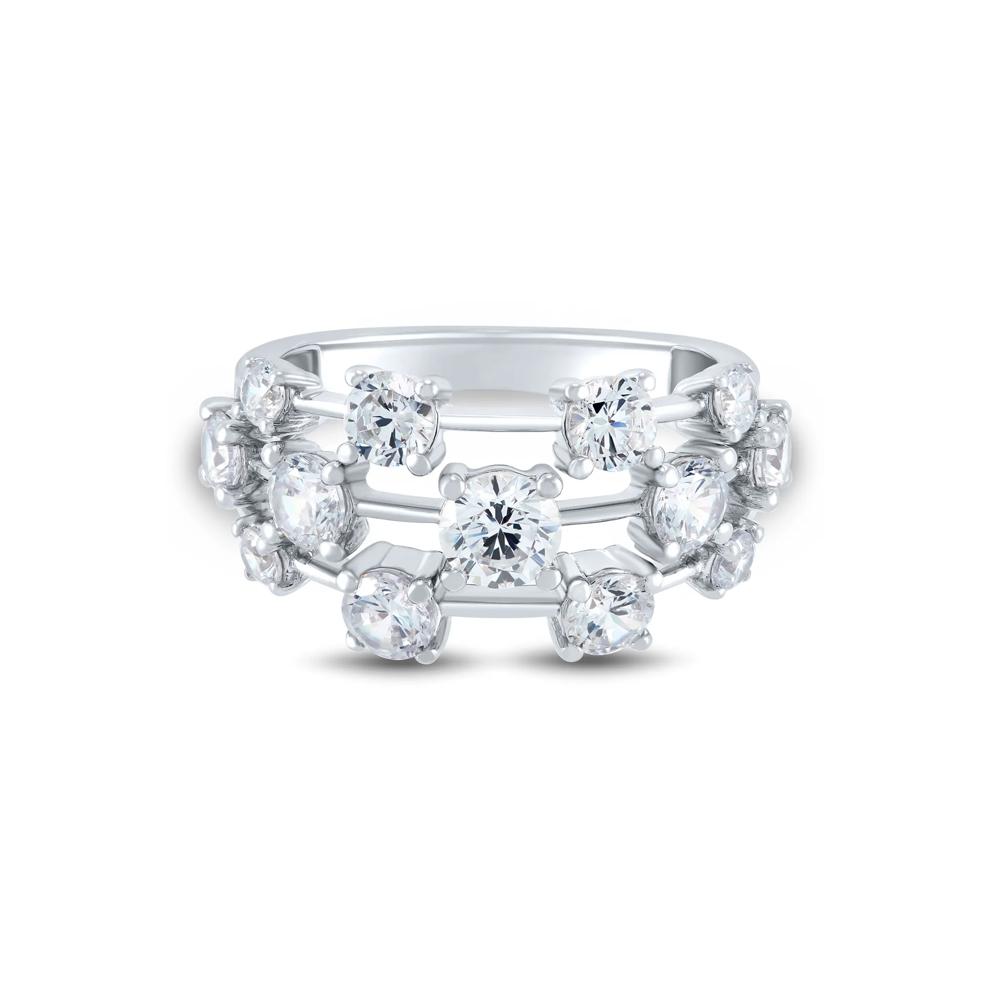 Lab Grown Diamond Multi-Row Ring in 10K White Gold (2 ct. tw.) – Image 1 of 3