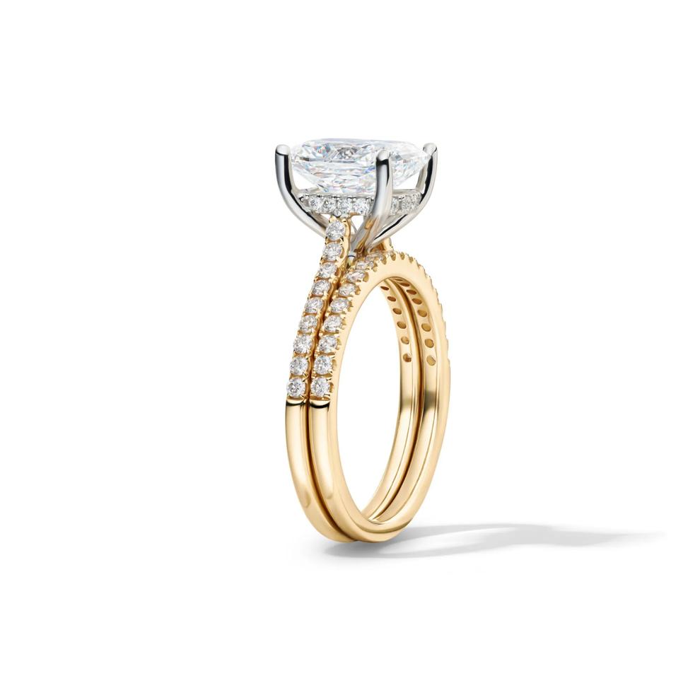 Lab Grown Diamond Wedding Set in 14K Yellow Gold (3 &frac12; ct. tw.) – Image 3 of 6