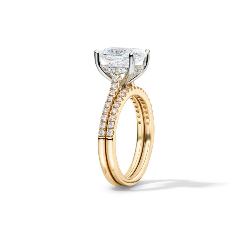 Lab Grown Diamond Wedding Set in 14K Yellow Gold (3 &frac12; ct. tw.) – Image 3 of 6