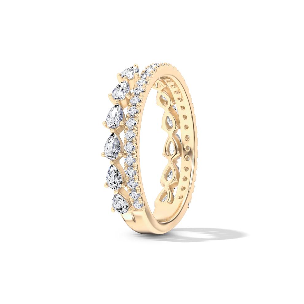 Lab Grown Diamond Double Row Band in 14K Yellow Gold (3/4 ct. tw.) – Image 3 of 4