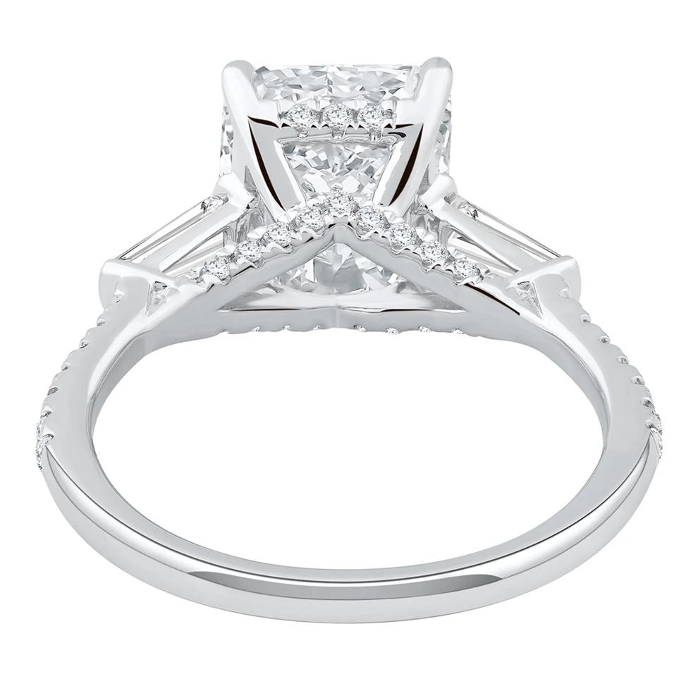 Lab Grown Diamond June Radiant-Cut Engagement Ring in Platinum (3 5/8 ct. tw.) – Image 4 of 5