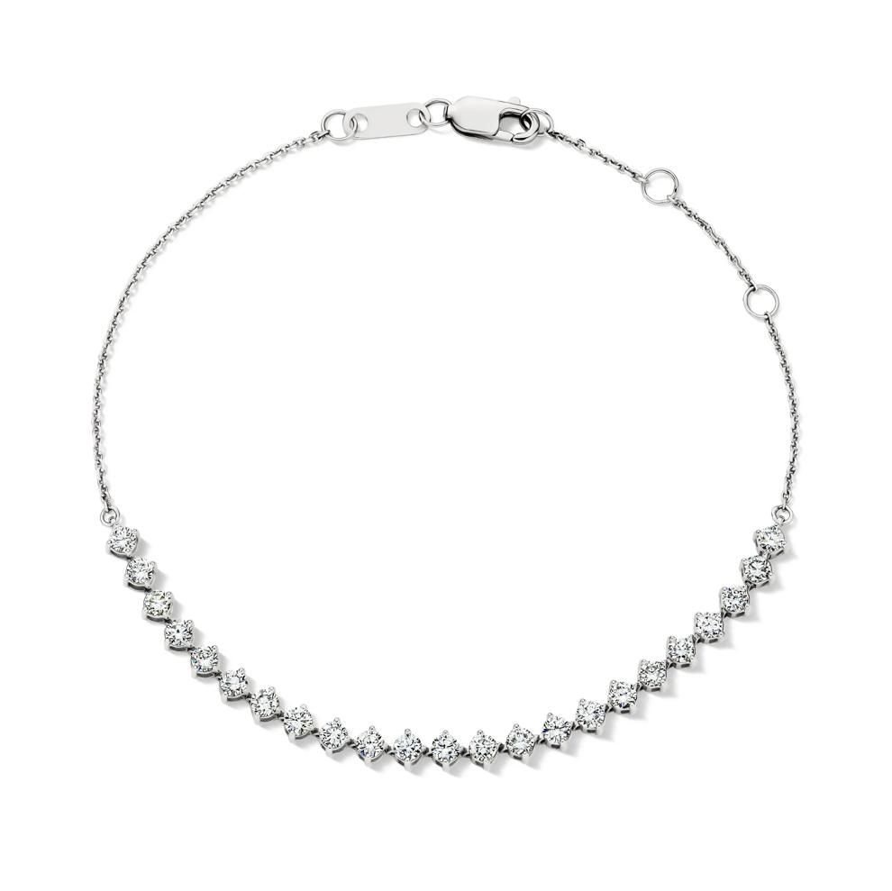 Lab Grown Diamond Cable Chain Bracelet  in 10K White Gold (1 ct. tw.) – Image 2 of 2