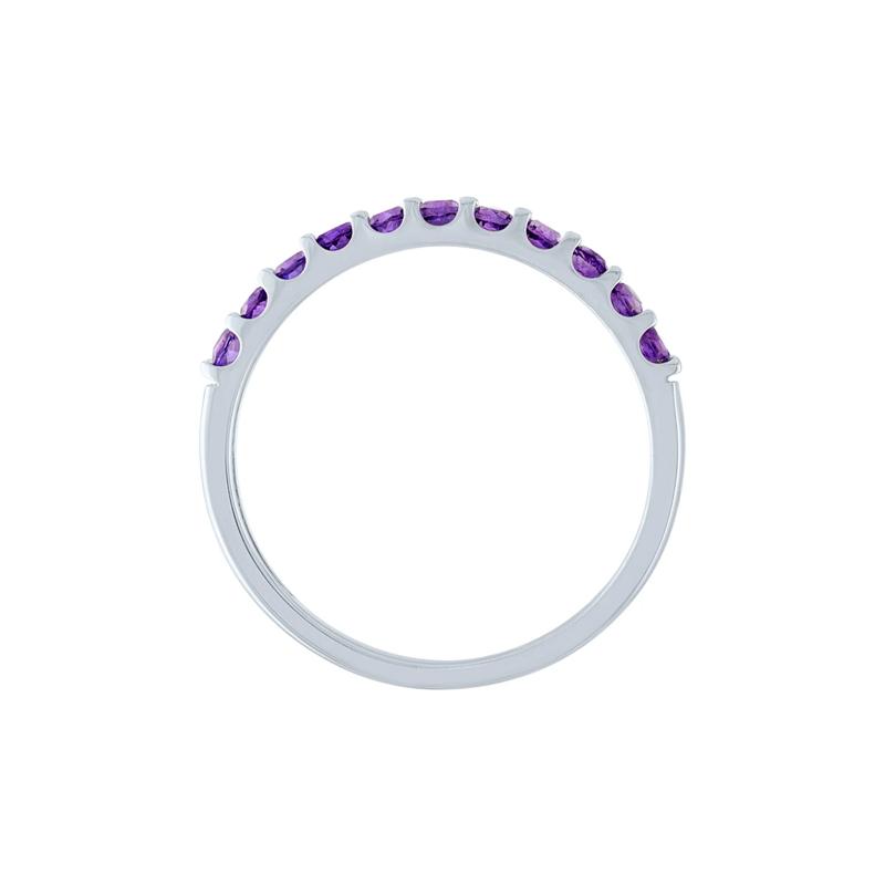 Amethyst Stacking Ring in 10K White Gold – Image 2 of 3