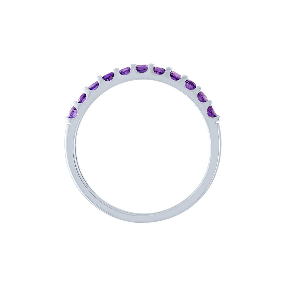 Amethyst Stacking Ring in 10K White Gold – Image 2 of 3