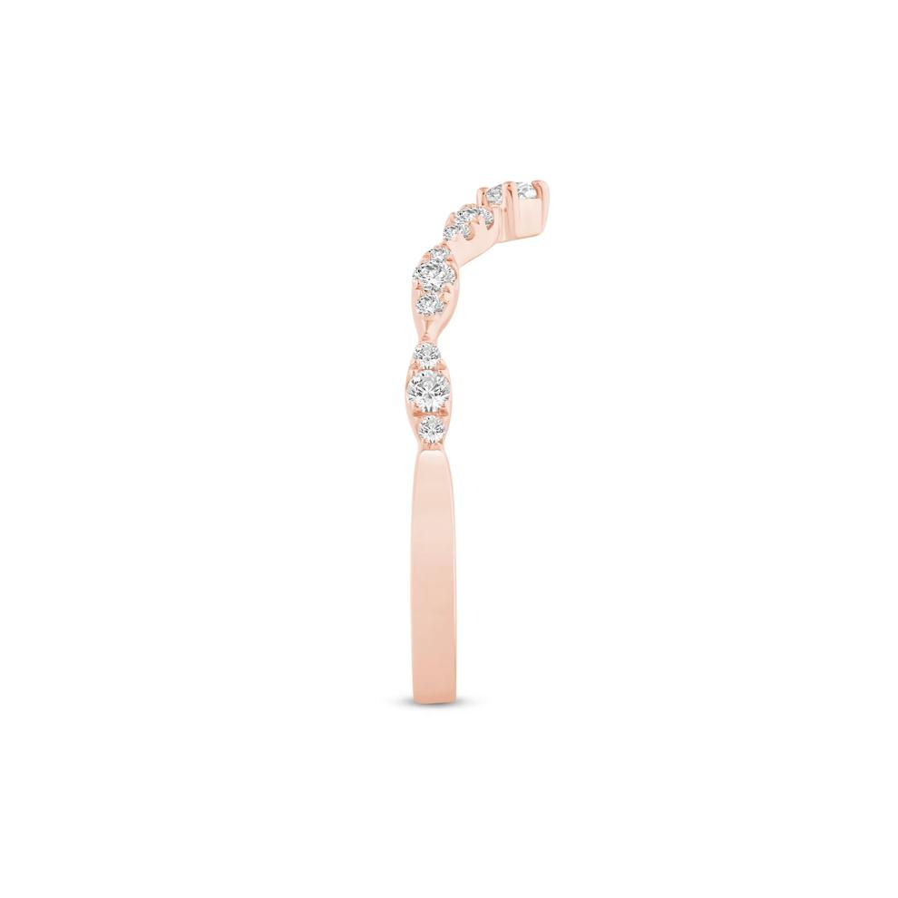 Faux Marquise Diamond Chevron Band in 14K Rose Gold (1/4 ct. tw.) – Image 3 of 3
