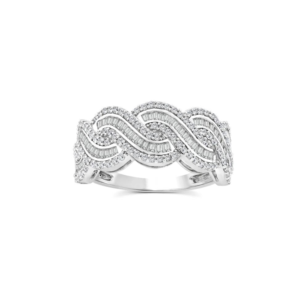 Diamond Woven Band in 10K White Gold (1 ct. tw.) – Image 1 of 3