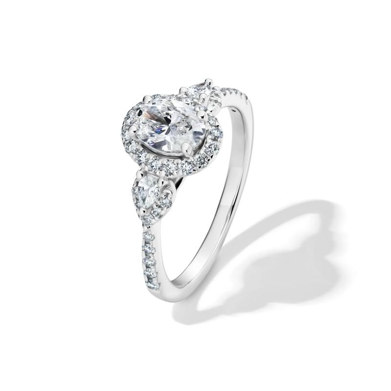 Lab Grown Diamond Oval Engagement Ring in 14K White Gold &#40;1 ct. tw.&#41; – Image 4 of 4