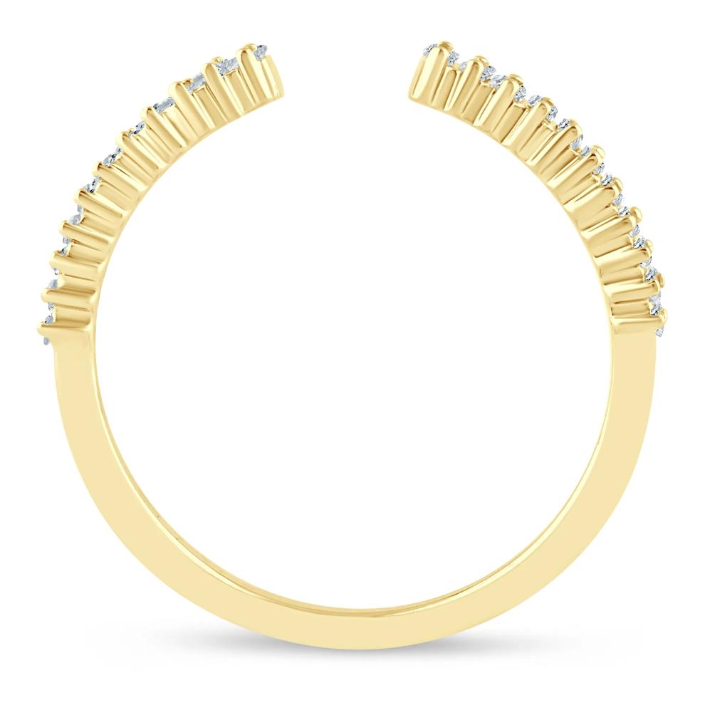 Lab Grown Diamond Baguette Open Anniversary Band in 14K Yellow Gold (1/4 ct. tw.) – Image 2 of 3