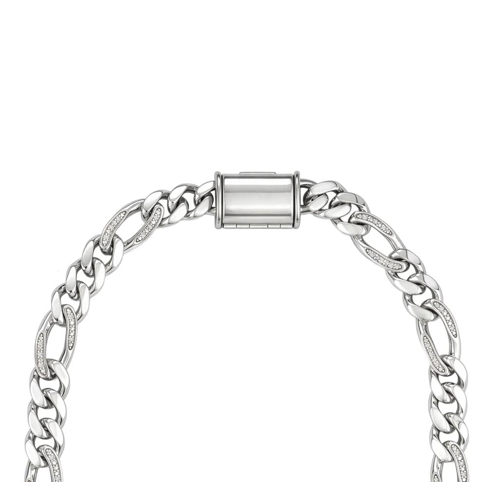 Diamond Figaro Chain Necklace in Sterling Silver, 24" (1/2 ct. tw.) – Image 2 of 4