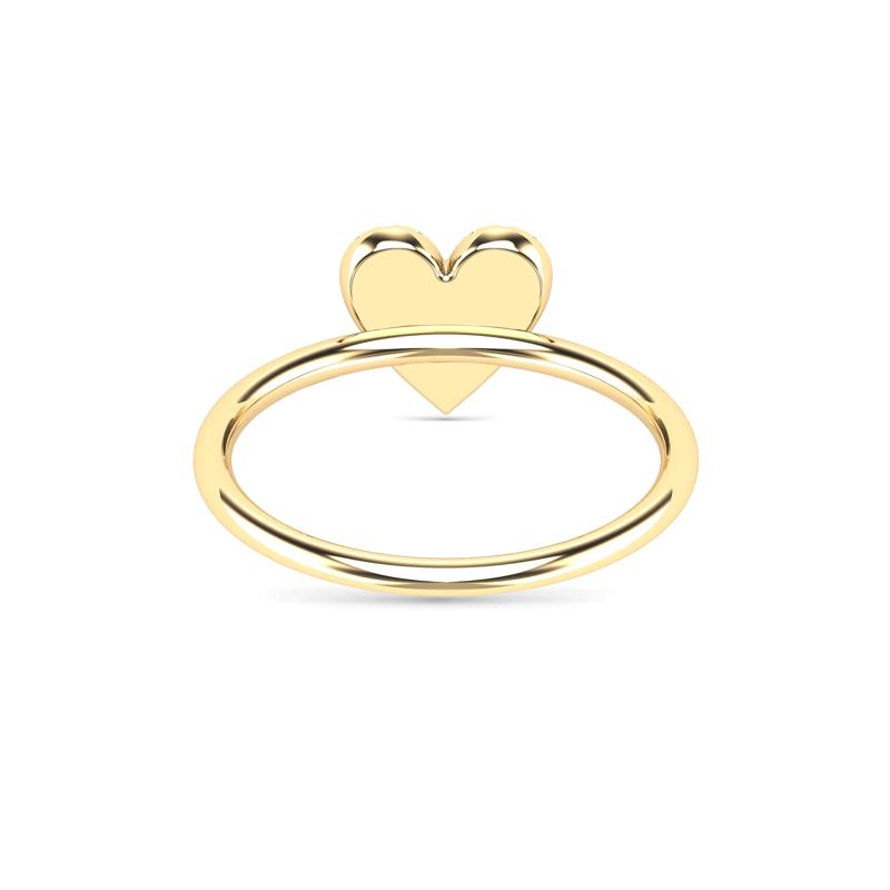 Diamond Heart Ring in 14K Yellow Gold &#40;1/8 ct. tw.&#41; – Image 4 of 5