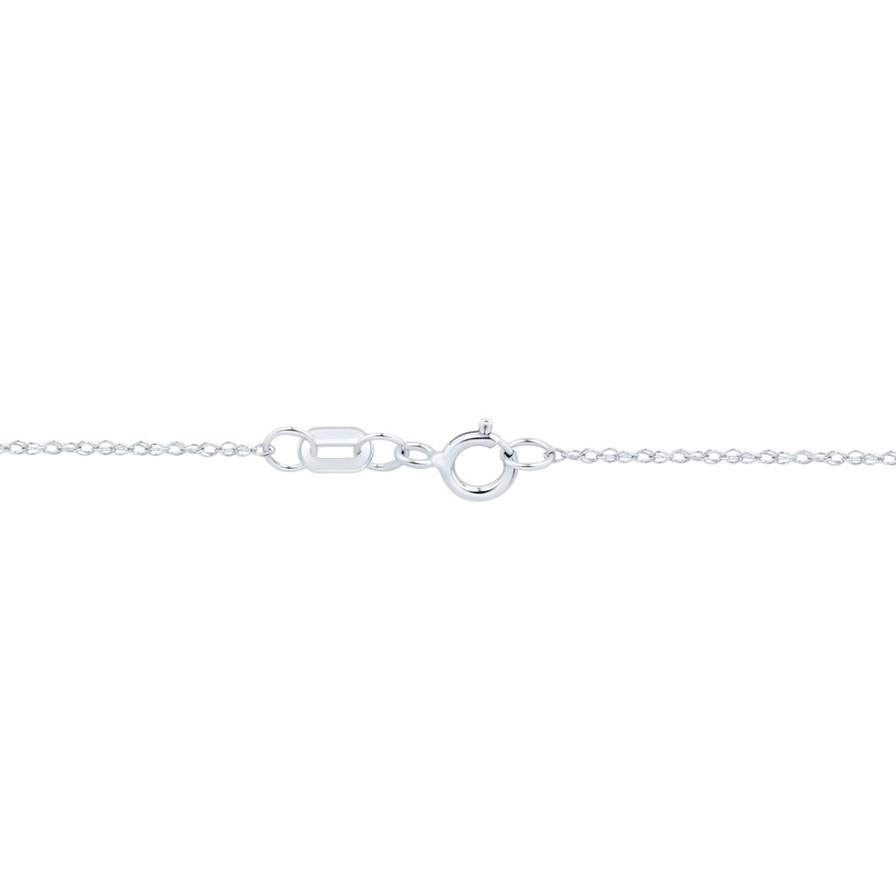 Lab Grown Diamond Princess-Cut Solitaire Pendant in 14K White Gold (1/2 ct. tw.)  – Image 3 of 4