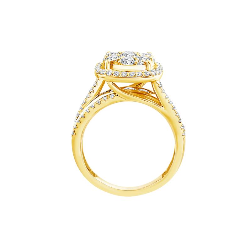 Diamond Composite Engagement Ring in 10K Yellow Gold (2 ct. tw.) – Image 2 of 3