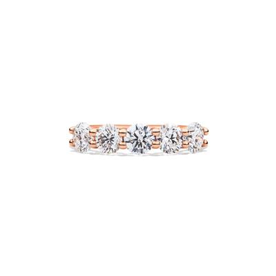 Lab Grown Diamond Five-Stone Round Anniversary Band in 14K Rose Gold (1 1/2 ct. tw.)