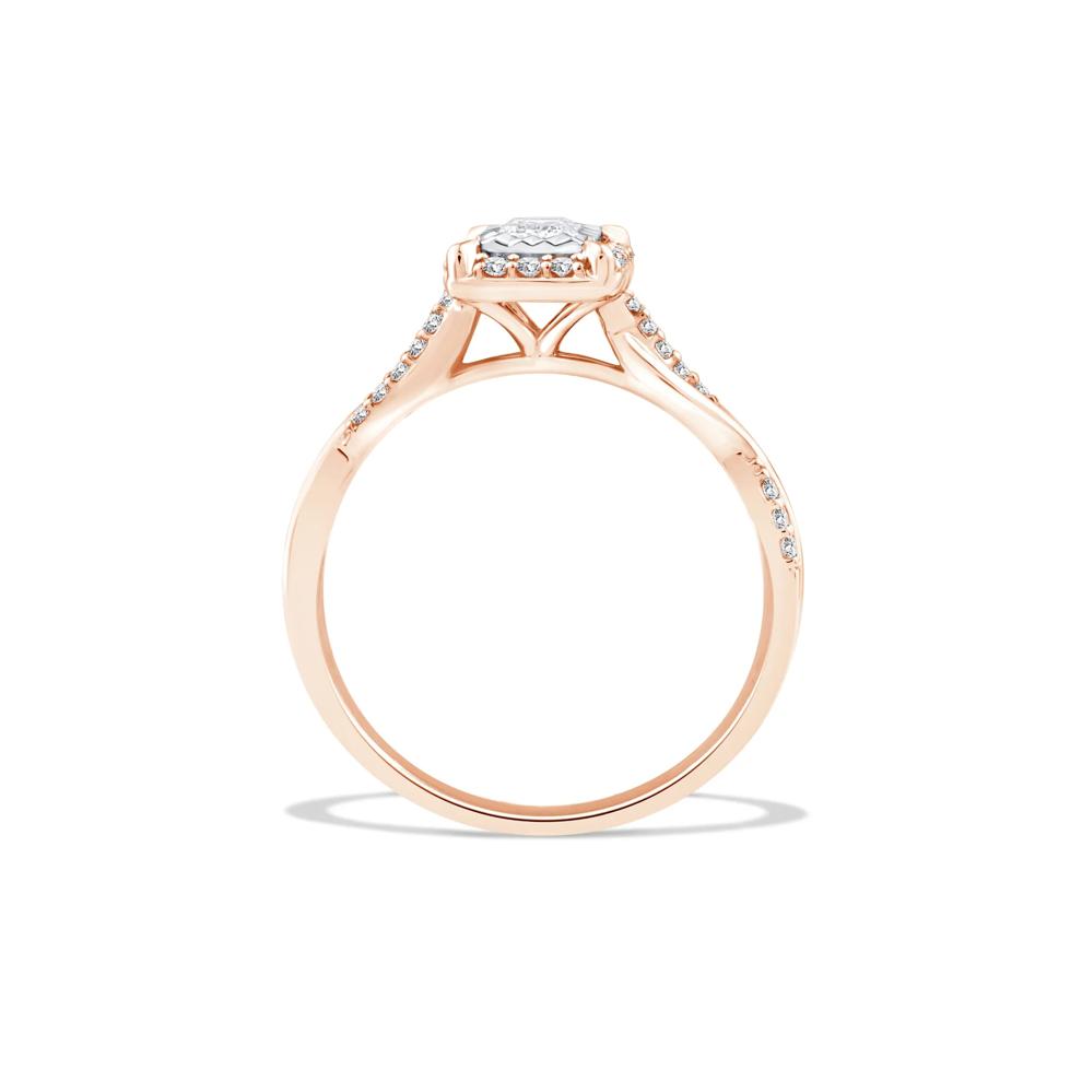 Lab Grown Diamond Emerald-Cut Twist Shank Promise Ring in 10K Rose Gold (1/2 ct. tw.) – Image 2 of 4