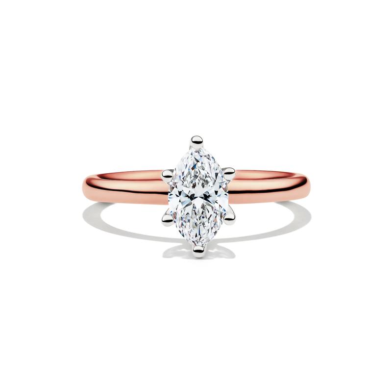 Diamond Marquise Solitaire Engagement Ring in 14K Rose Gold (1 ct.) – Image 1 of 5