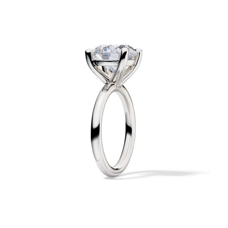 Lab Grown Diamond Round Solitaire Engagement Ring in Platinum &#40;5 ct.&#41; – Image 3 of 4