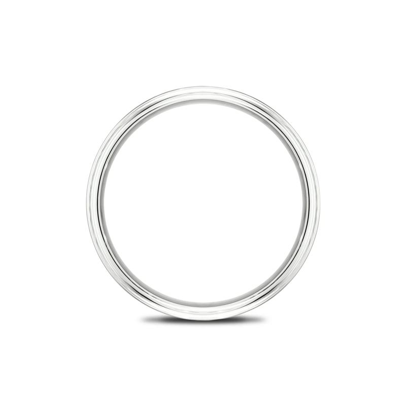 Men&rsquo;s Hammered Milgrain Wedding Band in Platinum, 6MM – Image 2 of 3