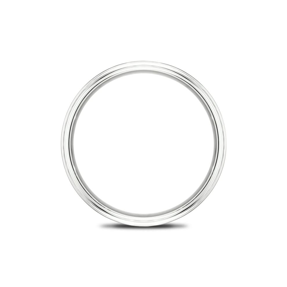 Men&rsquo;s Hammered Milgrain Wedding Band in Platinum, 6MM – Image 2 of 3