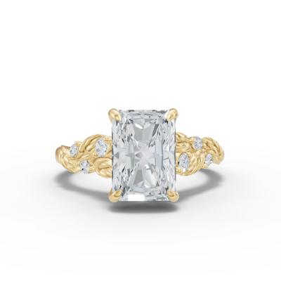 Lab Grown Diamond Radiant-Center Engagement Ring in 14K Yellow Gold (2 1/4 ct. tw.)