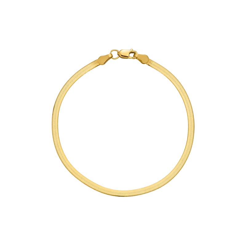 Singapore Chain and Silky Herringbone Chain Bracelet Box Set in 10K Yellow Gold, 7&quot; – Image 5 of 6