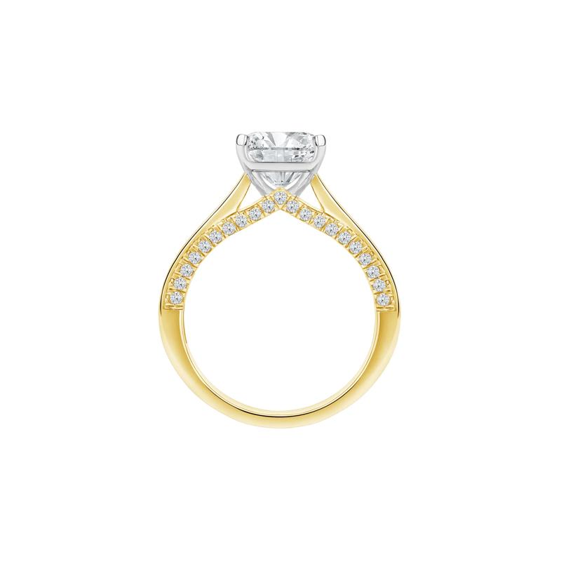 Rosamond Lab Grown Diamond Radiant Cut Ring in 18K Yellow Gold &#40;3 1/3 ct. tw.&#41; – Image 2 of 4