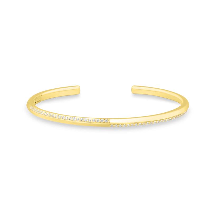 Lab Grown Diamond Cuff Bangle Bracelet in Vermeil &#40;1/2 ct. tw.&#41; – Image 1 of 6