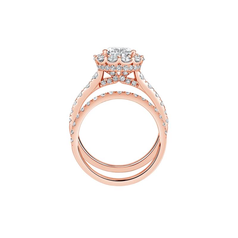 Alexis Lab Grown Diamond Engagement Set in 14K Rose Gold &#40;3 1/4 ct. tw.&#41; – Image 2 of 4