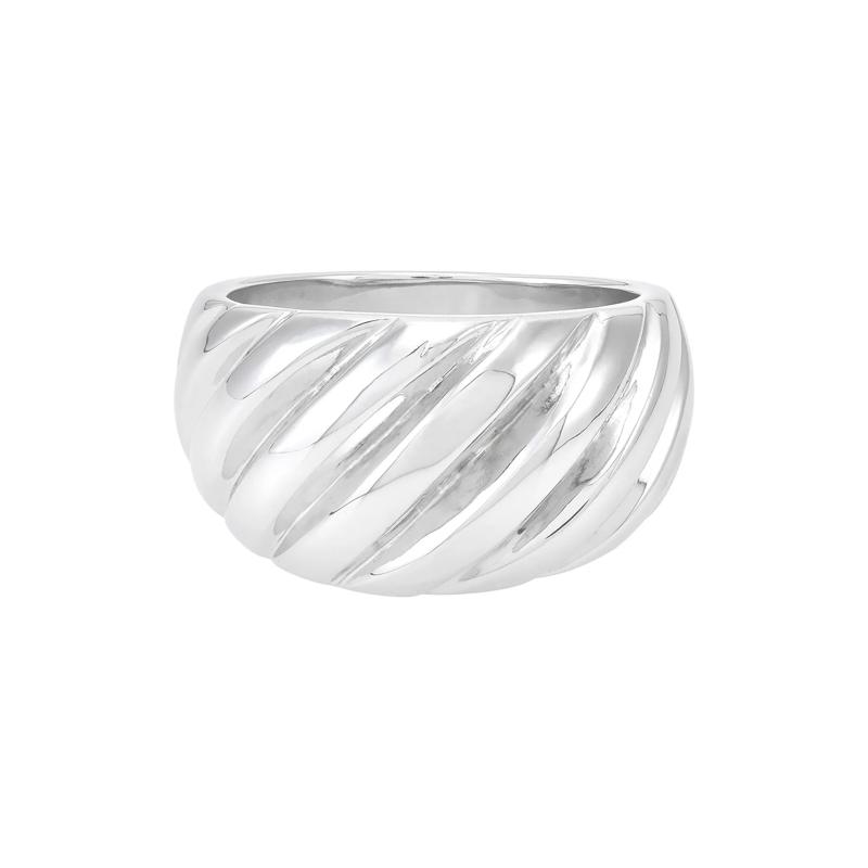 Wide Shrimp Texture Band in Sterling Silver – Image 1 of 3