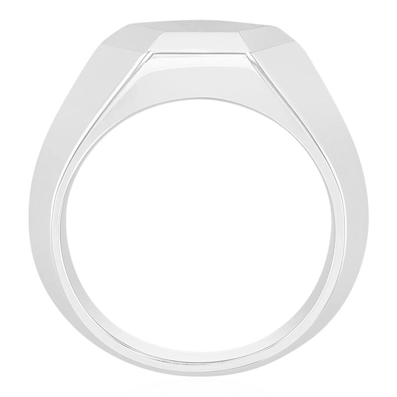 Men&#39;s Hexagon Signet Ring in Sterling Silver – Image 2 of 4