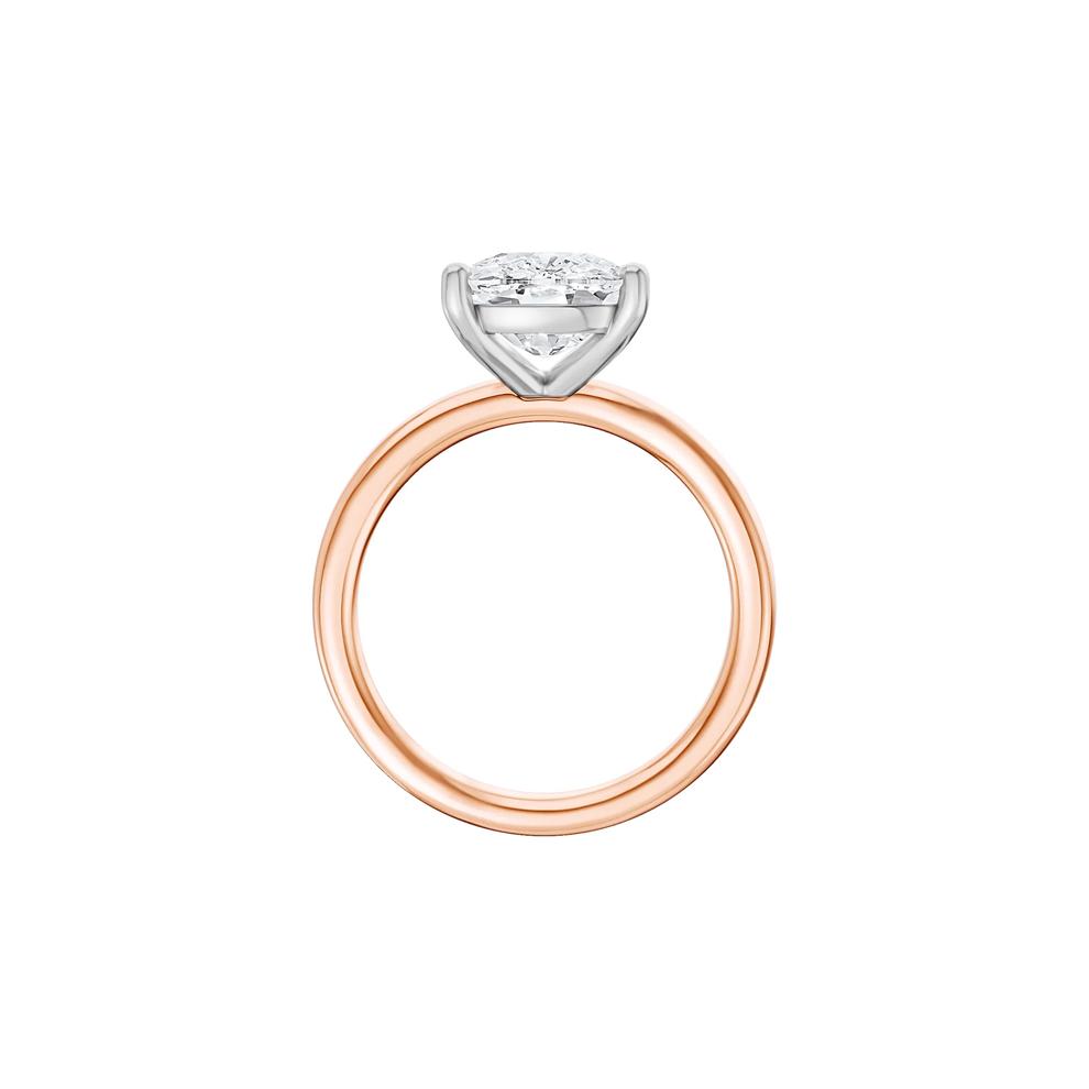 Lab Grown Diamond Elongated Cushion-Cut Engagement Ring in 14K Rose and White Gold (5 ct. tw.) – Image 2 of 4