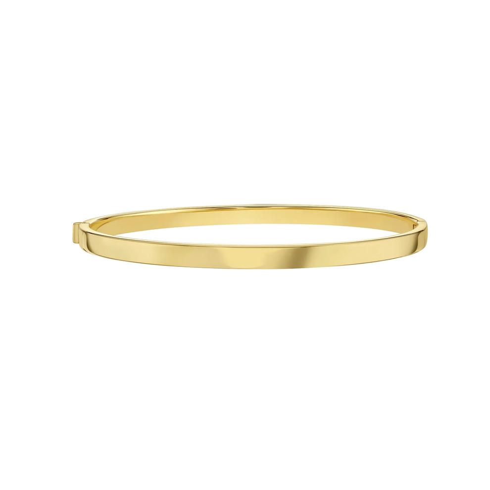 Square Tube Fancy Bangle Bracelet in 14K Yellow Gold, 7.25" – Image 1 of 2