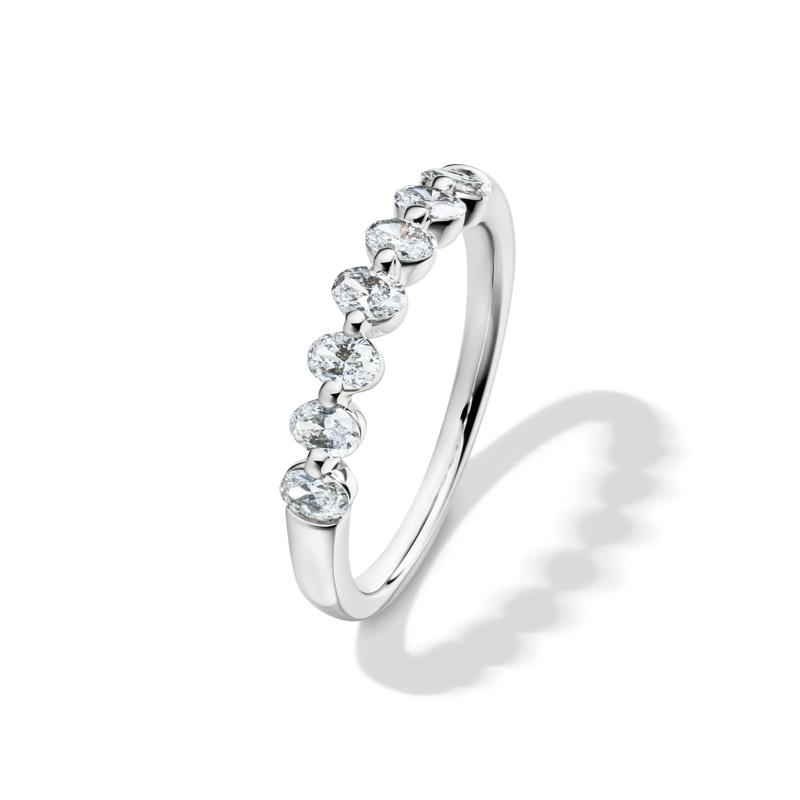 Lab Grown Diamond Seven-Stone Shared-Prong Band in 14K White Gold &#40;1/2 ct. tw.&#41;  – Image 4 of 4