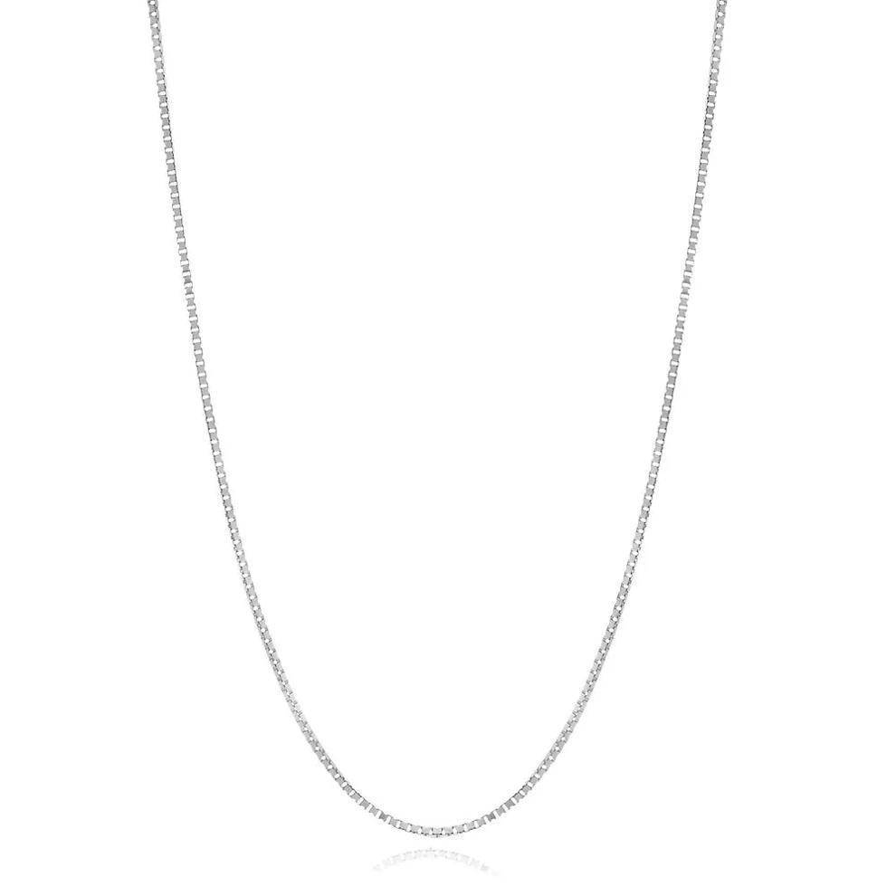 Adjustable Box Chain in Sterling Silver, 22" – Image 1 of 4