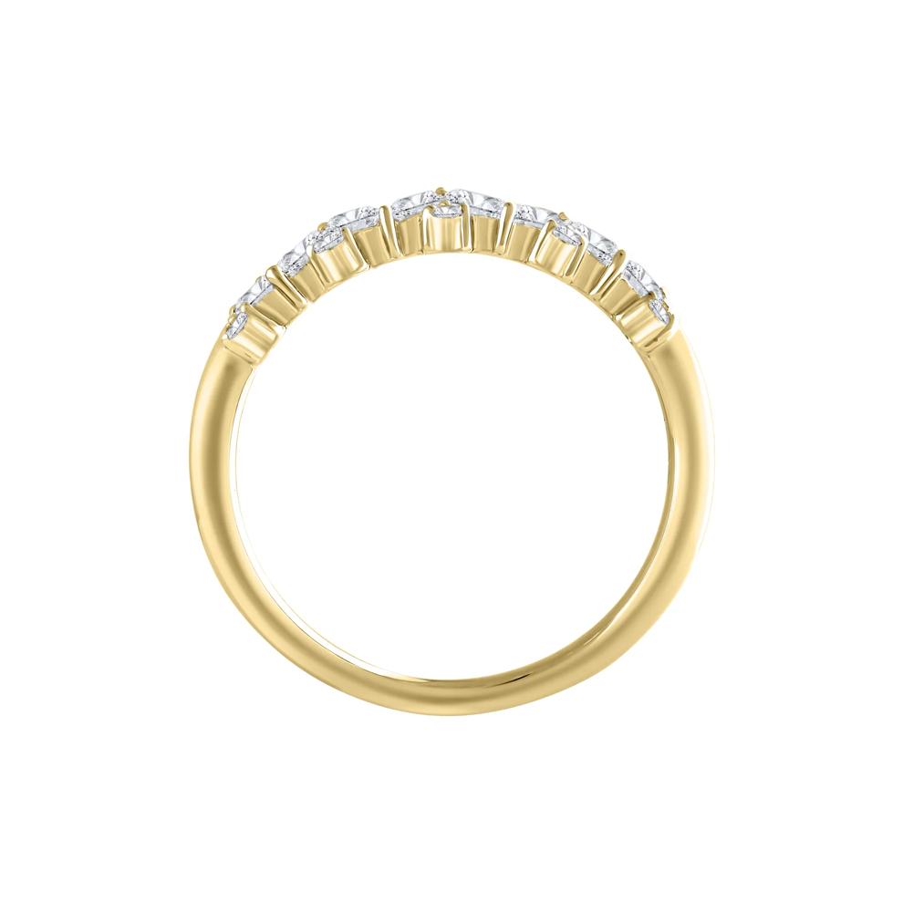 Lab Grown Diamond Marquise and Round Anniversary Band in 14K Yellow Gold (1/2 ct. tw.) – Image 2 of 3