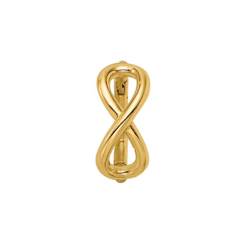 Infinity Symbol Cartilage Hoop in 14K Yellow Gold, 16 Gauge – Image 3 of 3