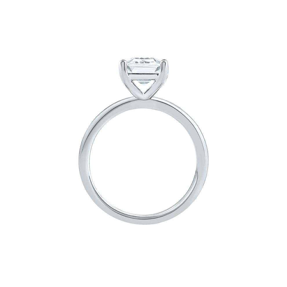 Lab Grown Diamond Emerald-Cut Solitaire Ring in 14k White Gold (3 ct.) – Image 2 of 4