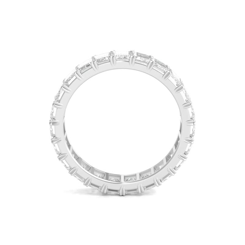 Lab Grown Emerald-Cut Diamond Eternity Band in 14K White Gold &#40;4 ct. tw.&#41;  – Image 2 of 3