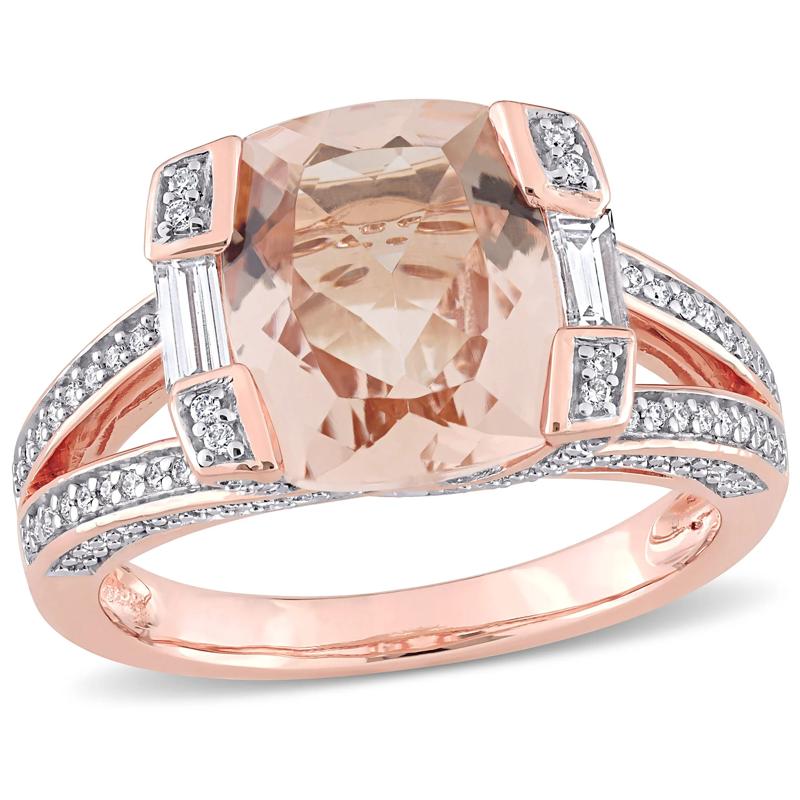 Morganite and Diamond Ring in 14K Rose Gold &#40;1/2 ct. tw.&#41; – Image 4 of 7