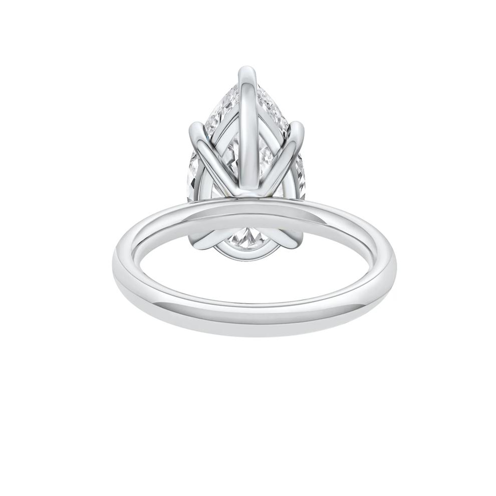 Lab Grown Diamond Pear-Shaped Solitaire Ring in Platinum (5 ct.) – Image 4 of 4