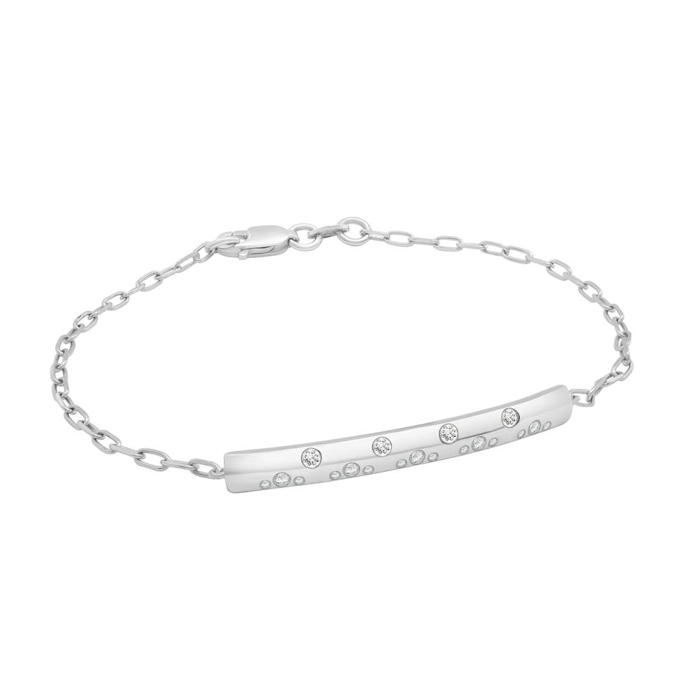 Scattered Diamond Bracelet in Sterling Silver (1/4 ct. tw.) – Image 1 of 1