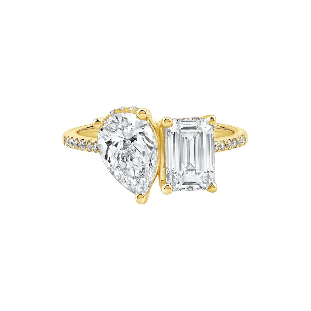 Gianna Lab Grown Diamond Toi et Moi Engagement Ring in 14K Yellow Gold (3 1/4 ct. tw.) – Image 1 of 4