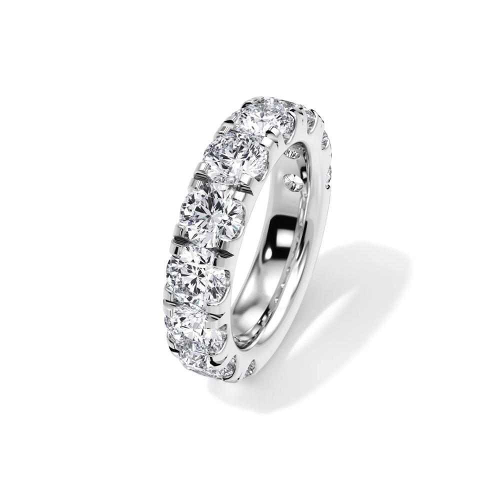 Lab Grown Diamond Round Comfort Fit Band in 14K White Gold (5 ct. tw.) – Image 4 of 4