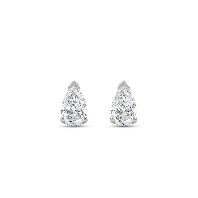 Lab Grown Diamond Pear-Shaped Solitaire Stud Earrings in 14K White Gold &#40;1/3 ct. tw.&#41; – Image 2 of 3