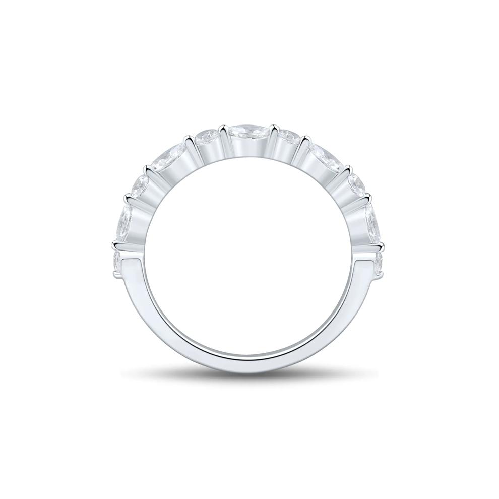 Lab Grown Marquise and Round Diamond Band in 10K White Gold (1/2 ct. tw.) – Image 2 of 3