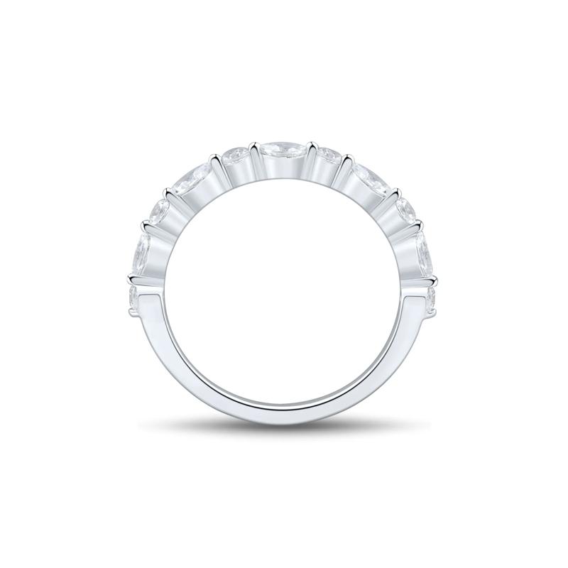 Lab Grown Marquise and Round Diamond Band in 10K White Gold &#40;1/2 ct. tw.&#41; – Image 2 of 3