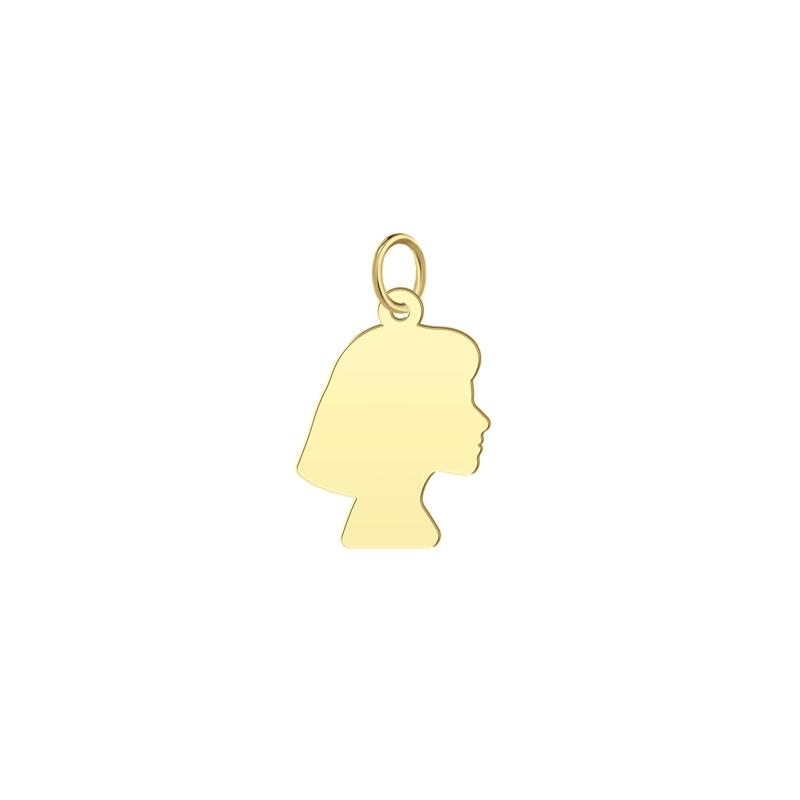 Girl Silhouette Charm in 10K Yellow Gold – Image 1 of 1