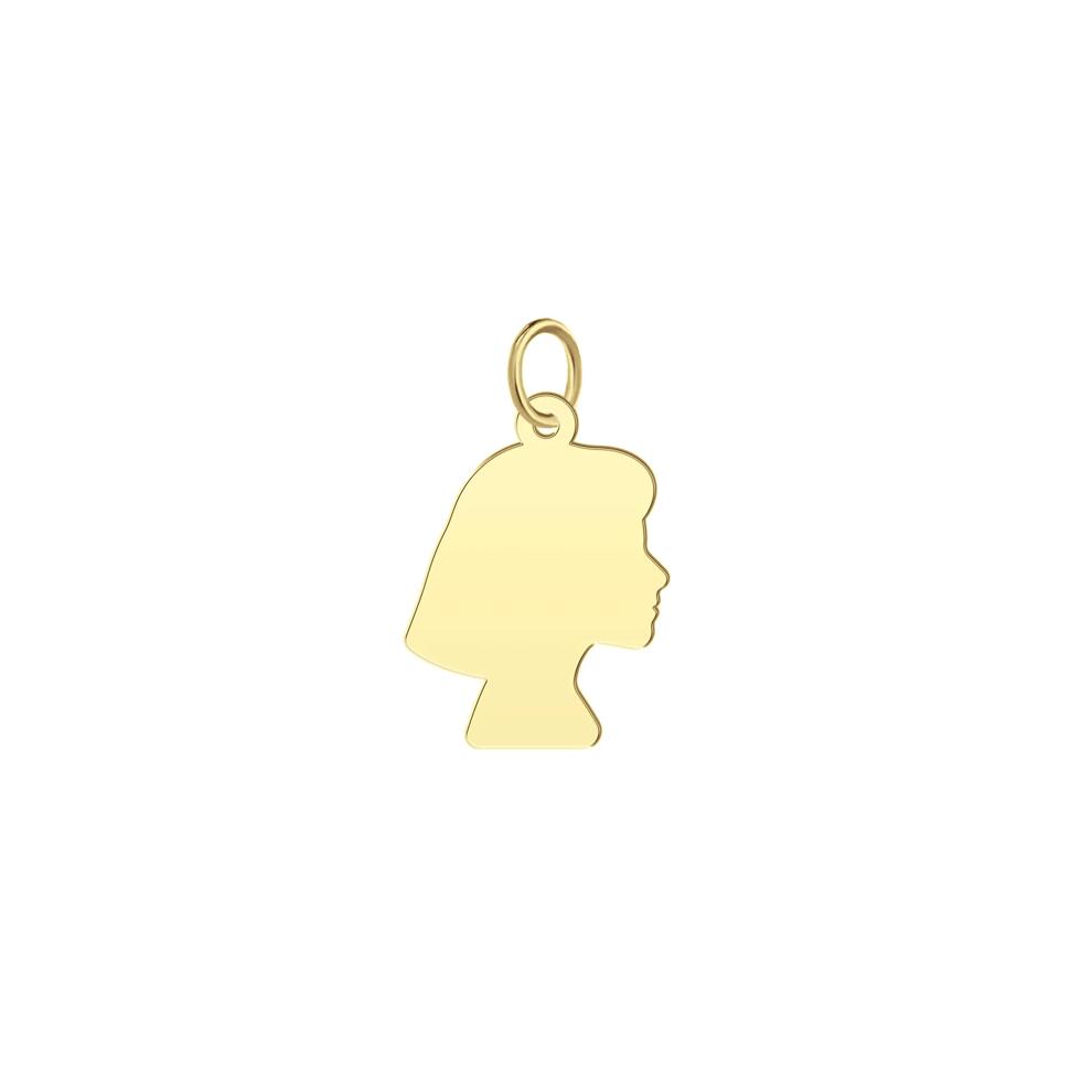 Girl Silhouette Charm in 10K Yellow Gold – Image 1 of 1